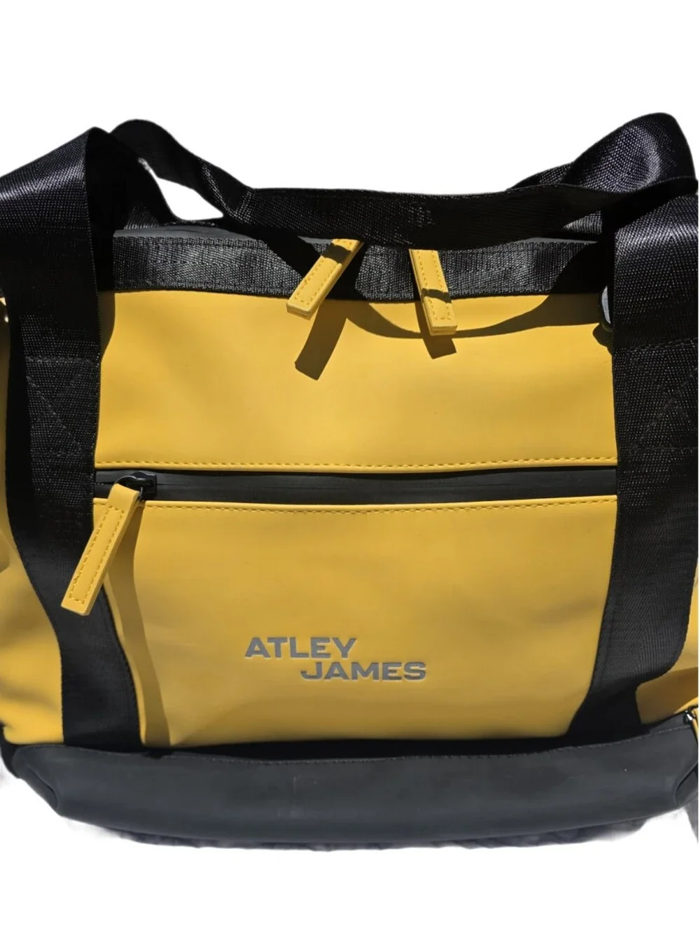 Atley James Bradshaw Travel Duffel Bag Yellow Black Large Gym Weekender NWT